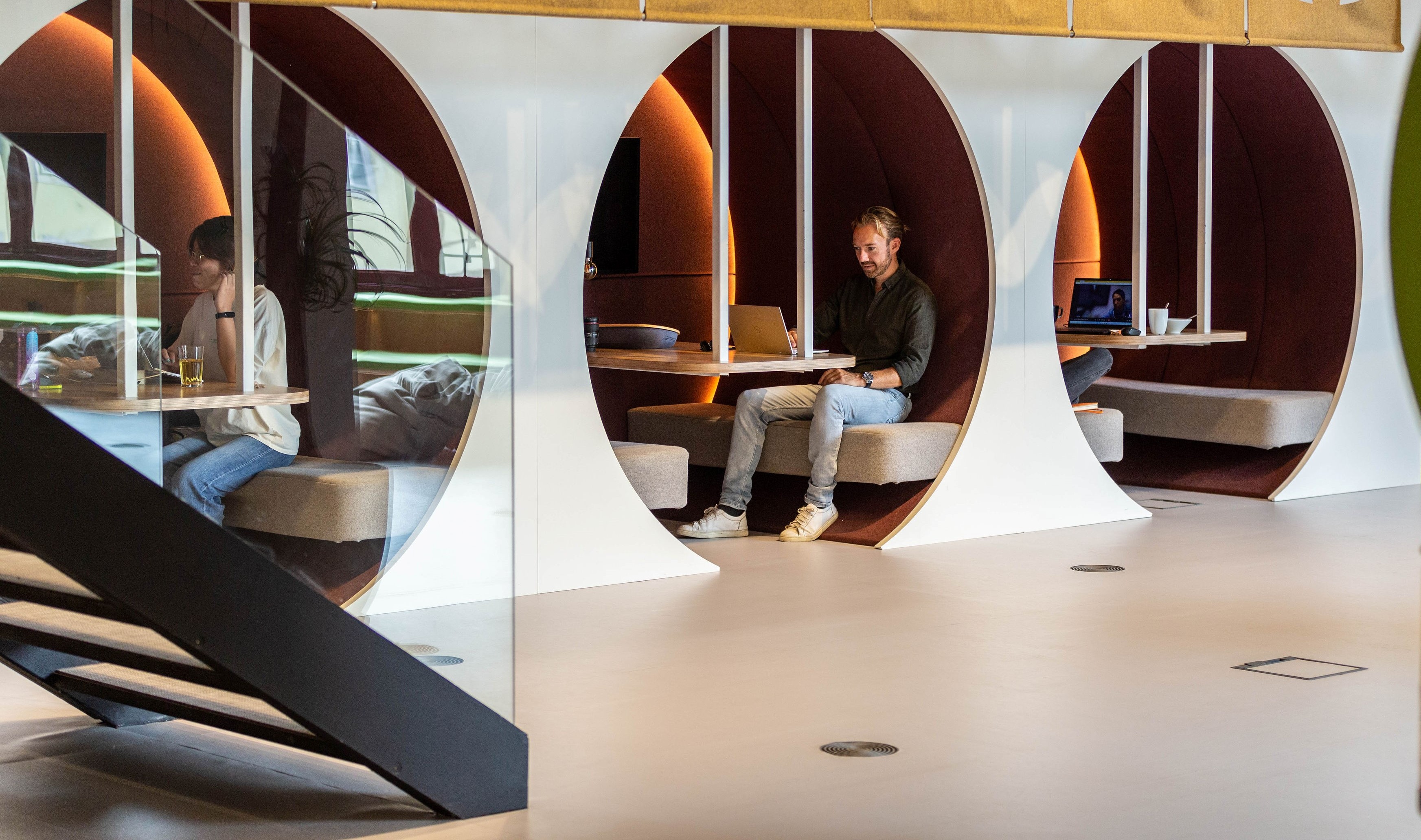 Team working in a modern office environment